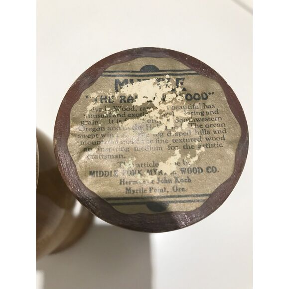 Myrtle wood: Vases; Bayview Manufacturing Company & Middle Fork Myrtle Wood Co. - Picture 3 of 3